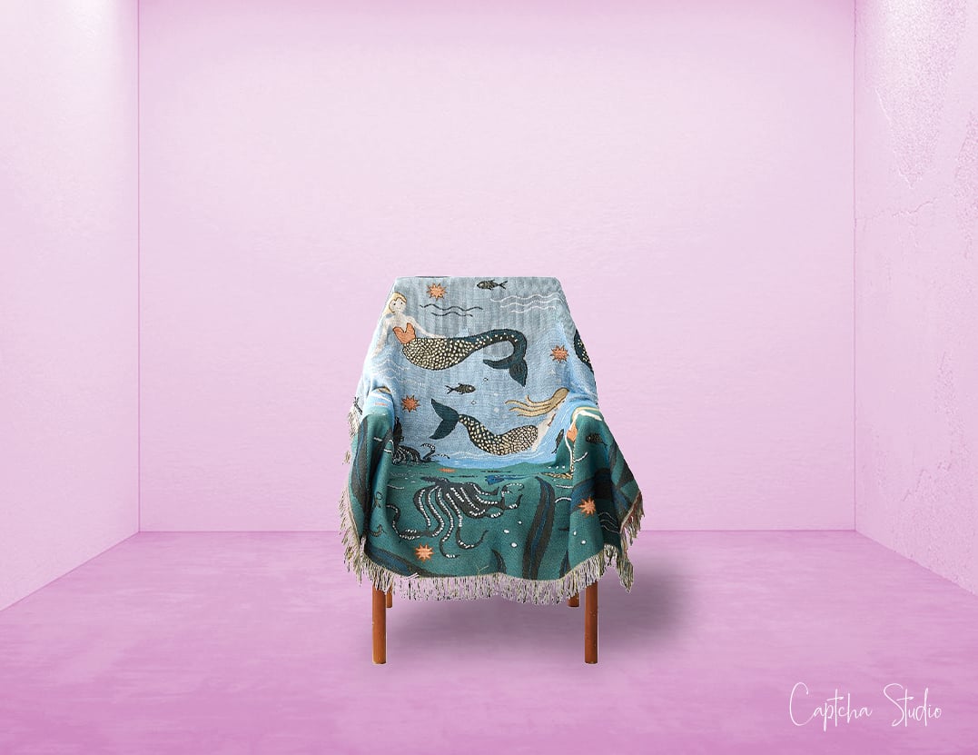 Cotton mermaid outlet blanket